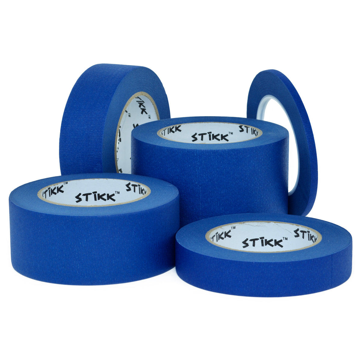  STIKK 3 Pack 1/4 Inch X 60yd Blue Painters Tape 14 Day Easy  Removal Trim Edge Thin Narrow Finishing Masking Tape