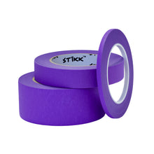 Load image into Gallery viewer, 3 pack 1/4" .25 inch x 60yd (6mm x 55m) Thin STIKK Purple Painters Masking Tape
