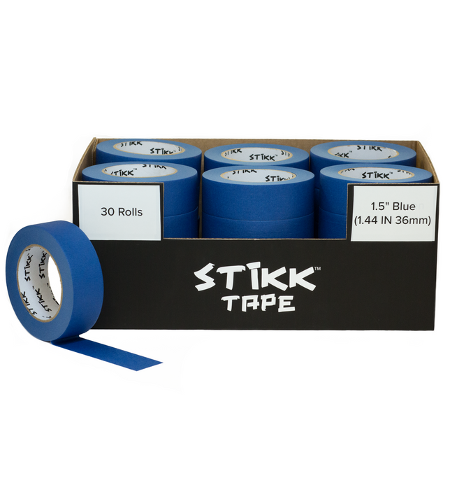 GetUSCart- STIKK Painters Tape - 10pk Blue Painter Tape - 1 inch x 60 Yards  - Paint Tape for Painting, Edges, Trim, Walls, Ceilings, Finishing -  Masking Tape for DIY Paint Projects - Residue-Free Painting Tape
