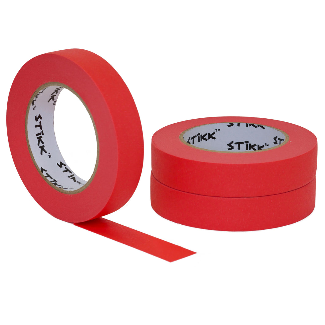 Red Painters Tape 1 x 60 yard ( 24 mm x 55 m ) 3 pack