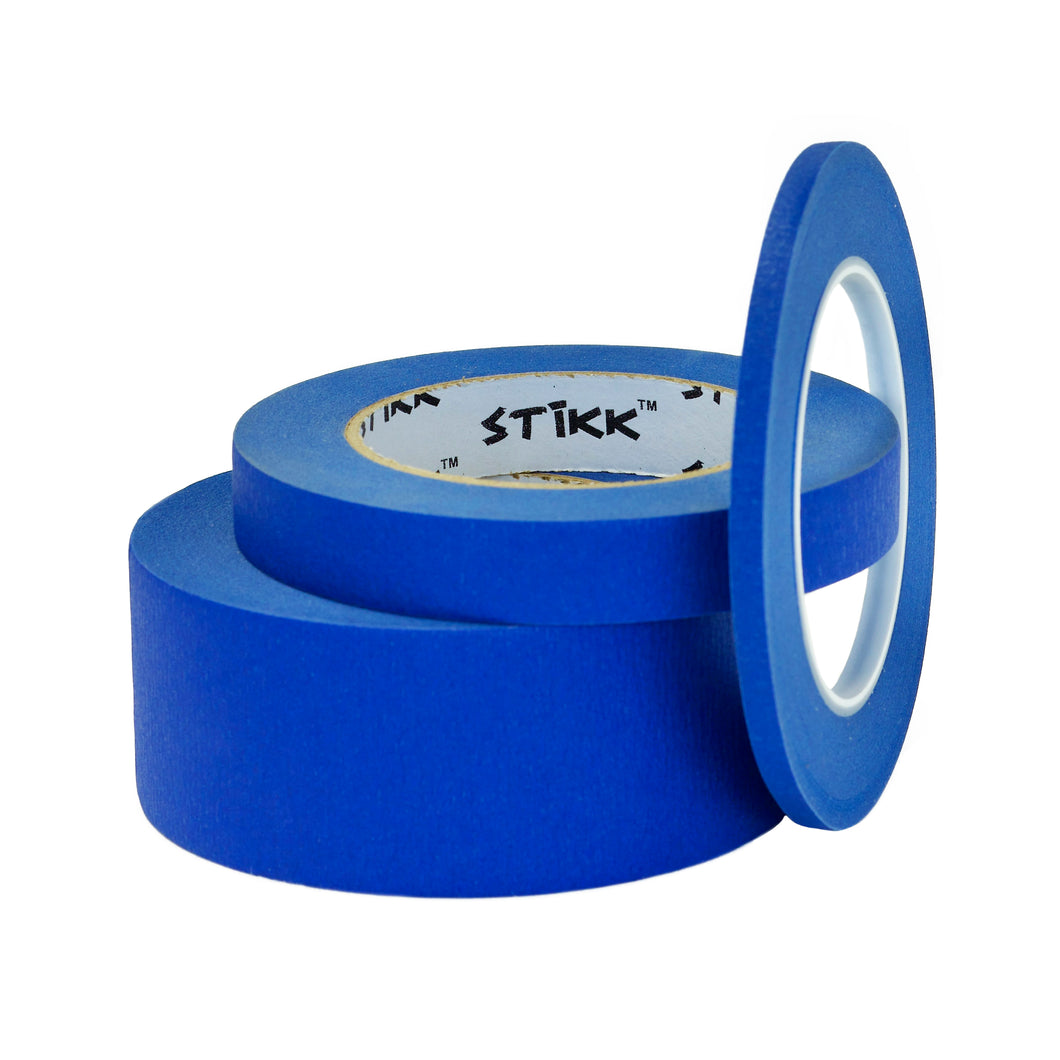 25-.75-2(1/4 3/4 2)x 60yd 6mm 18mm 48mm x55m STIKK Blue Painters Ma –  STIKK Tape