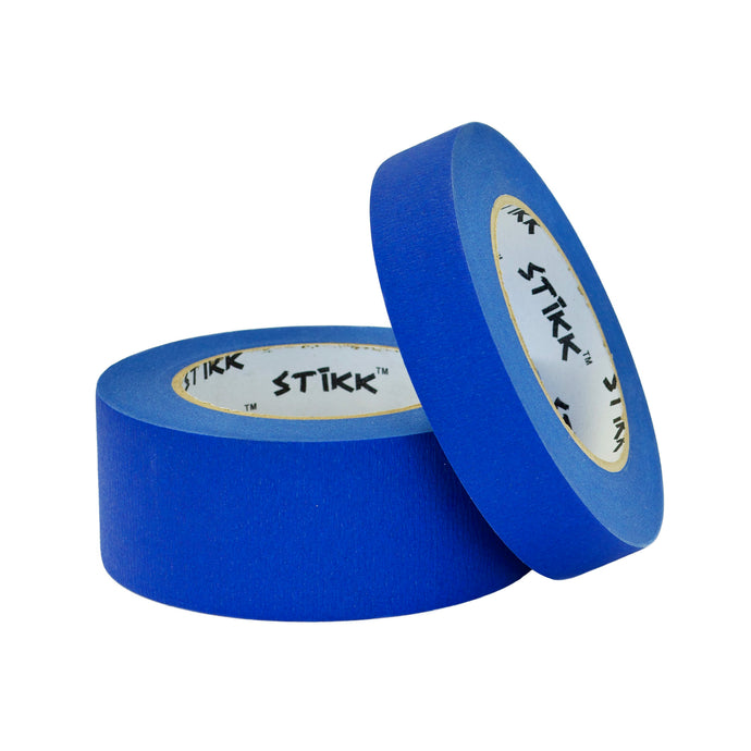 Wod Tape Wod PMT21B Blue PainterAs Tape - 1 inch x 60 yds. (12 Pack). Thick & Wide Masking Tape for Safe Wall Painting, Building, Remodel
