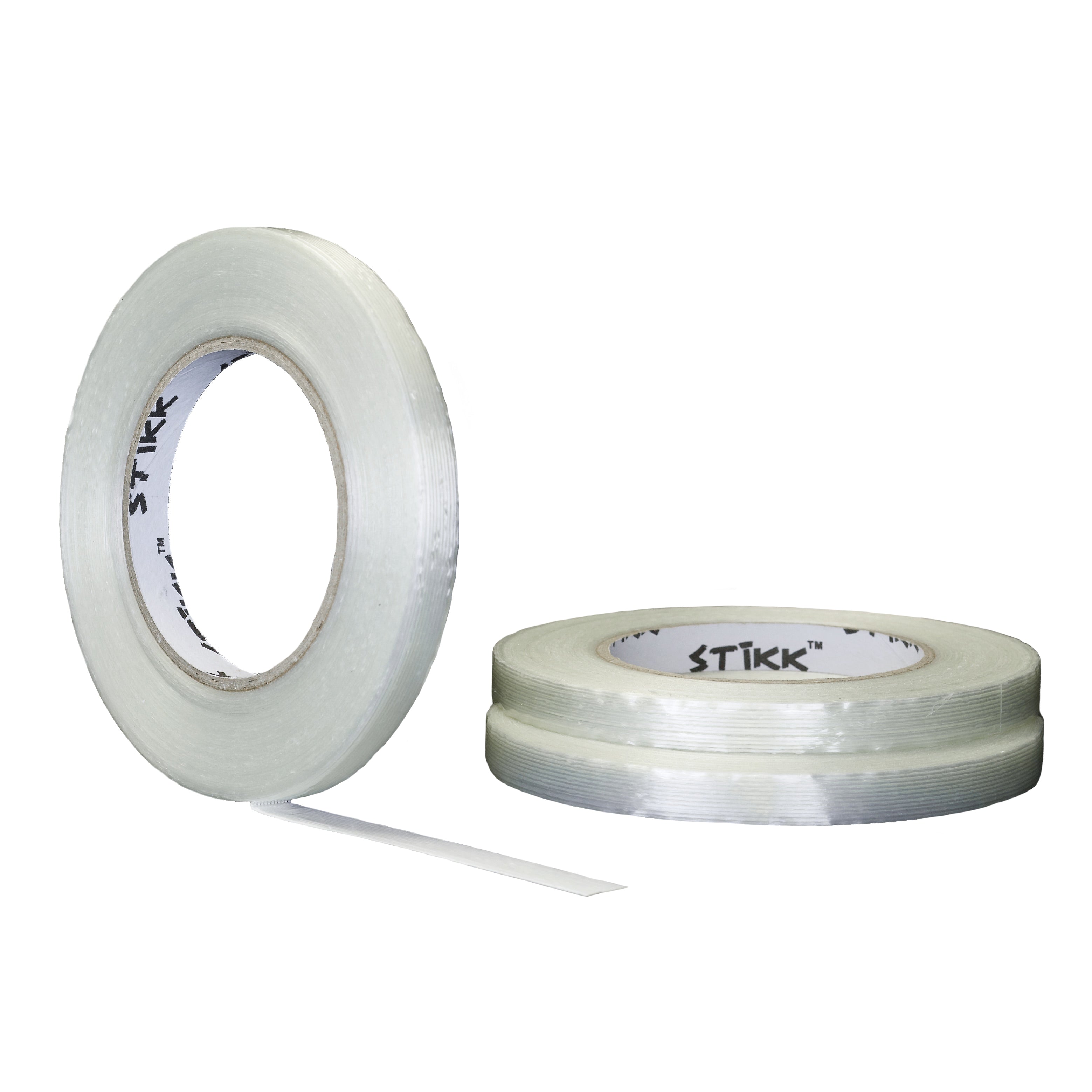 3 pack 1/2 .5 inch x 60 yard (12mm x 55m) 5 Mils Thick STIKK Filament – STIKK  Tape